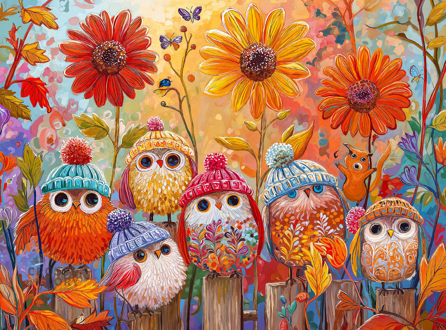 Bird Puzzle – A Cozy Little Parliament – 1000 Piece Jigsaw Puzzle