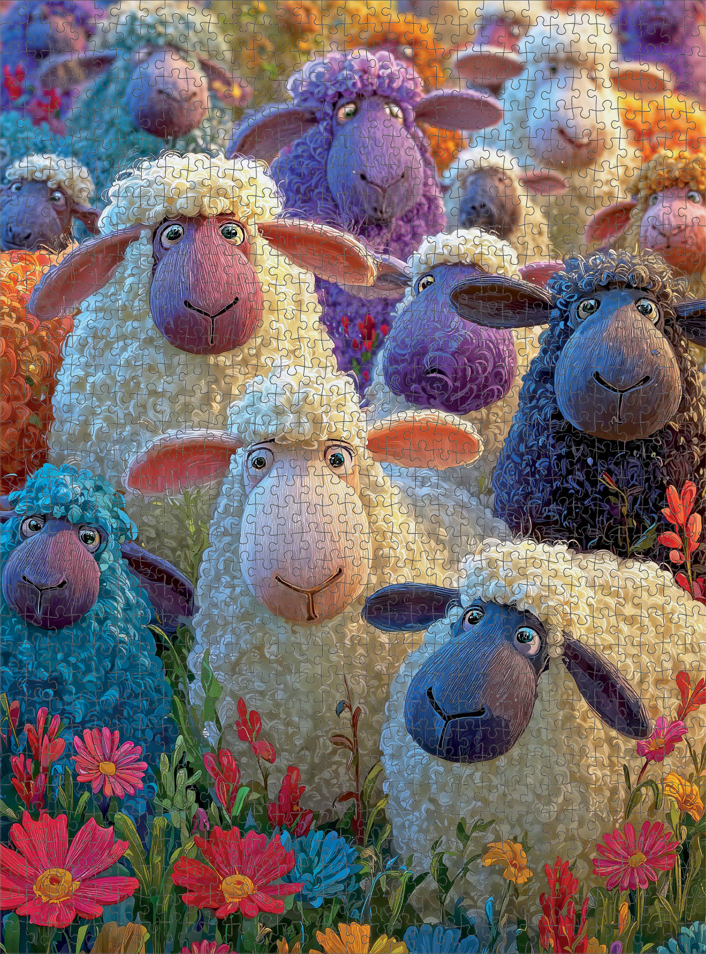 Farm Animal Puzzle – All Eyes on Ewe – 1000 Piece Jigsaw Puzzle