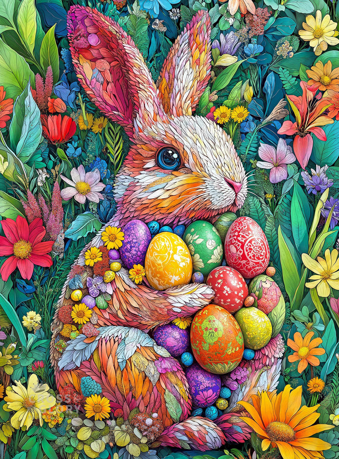 Garden Puzzle – The Easter Garden Bunny – 1000 Piece Jigsaw Puzzle