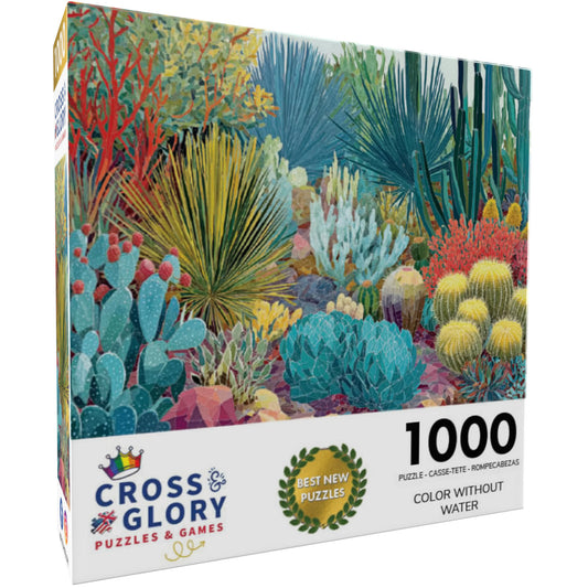 Succulent Puzzle – Color Without Water – 1000 Piece Jigsaw Puzzle