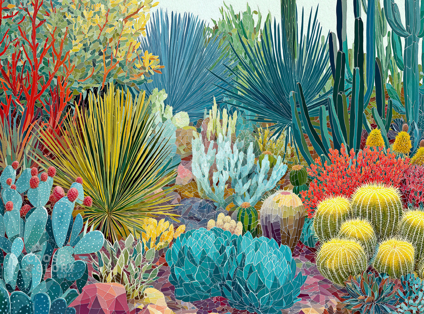 Succulent Puzzle – Color Without Water – 1000 Piece Jigsaw Puzzle