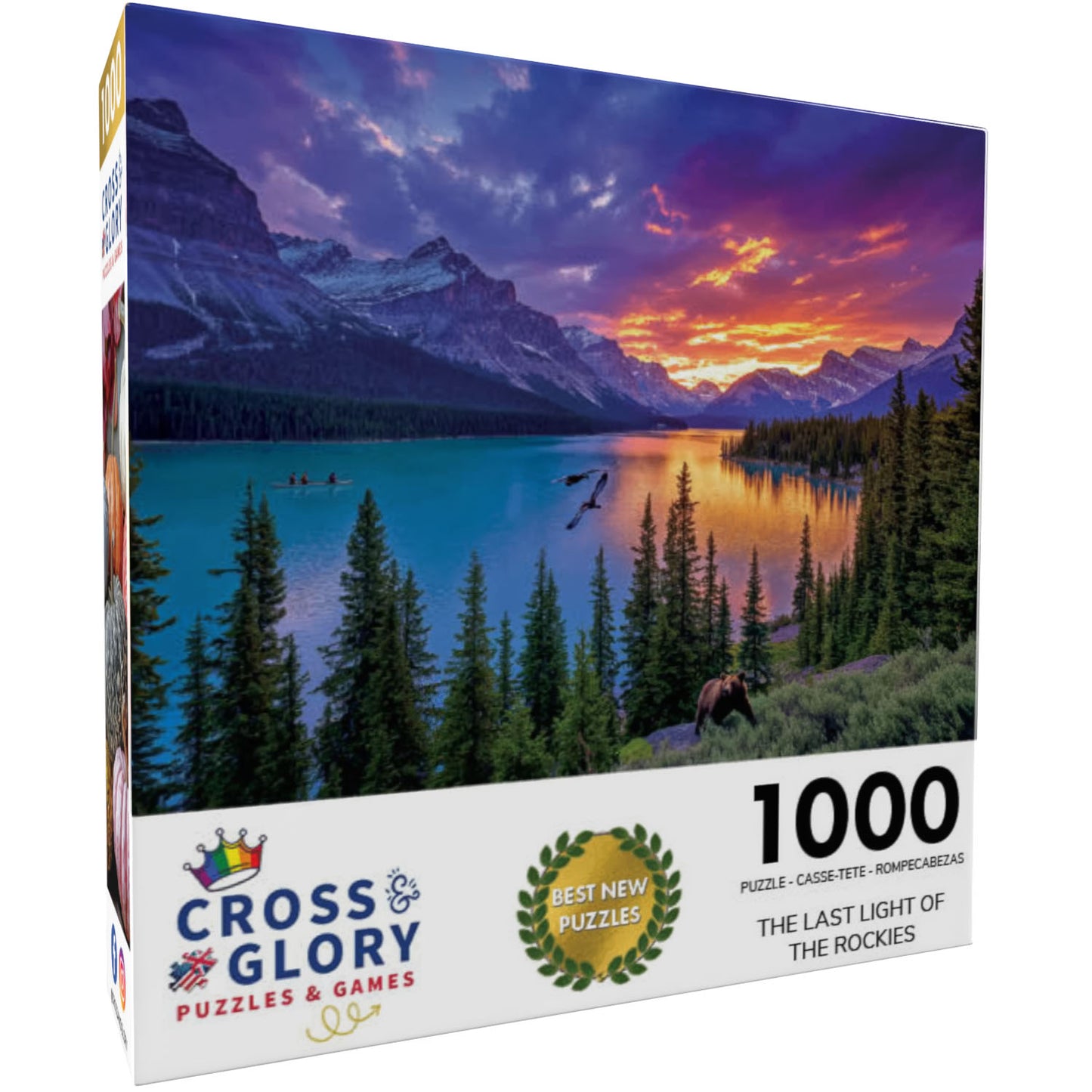 Lake Puzzle – The Last Light of the Rockies – 1000 Piece Jigsaw Puzzle
