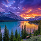 Lake Puzzle – The Last Light of the Rockies – 1000 Piece Jigsaw Puzzle