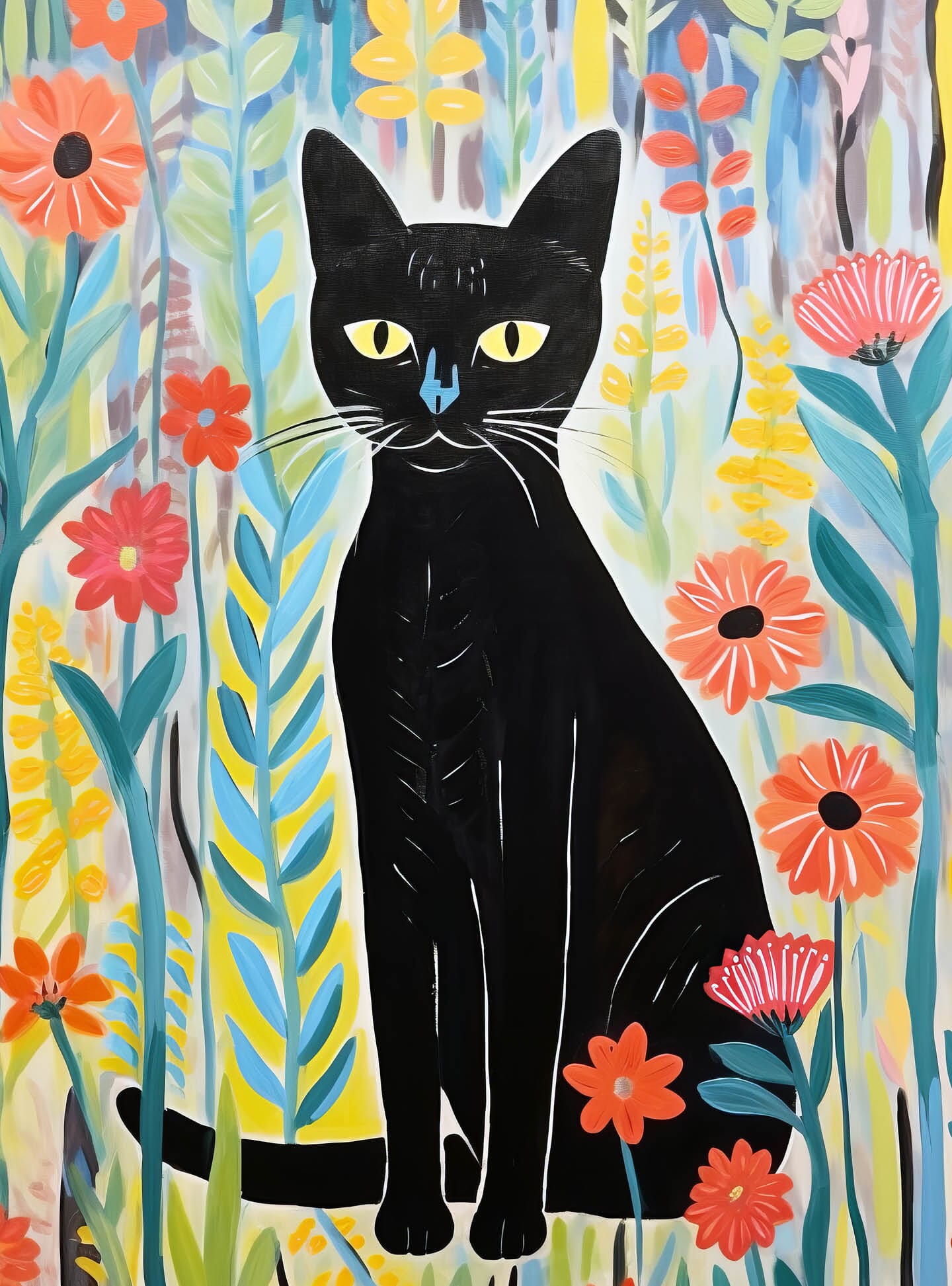 Garden Whiskers: A Feline's Floral Haven - 1000 Piece Jigsaw Puzzle Jigsaw Puzzles Cross & Glory