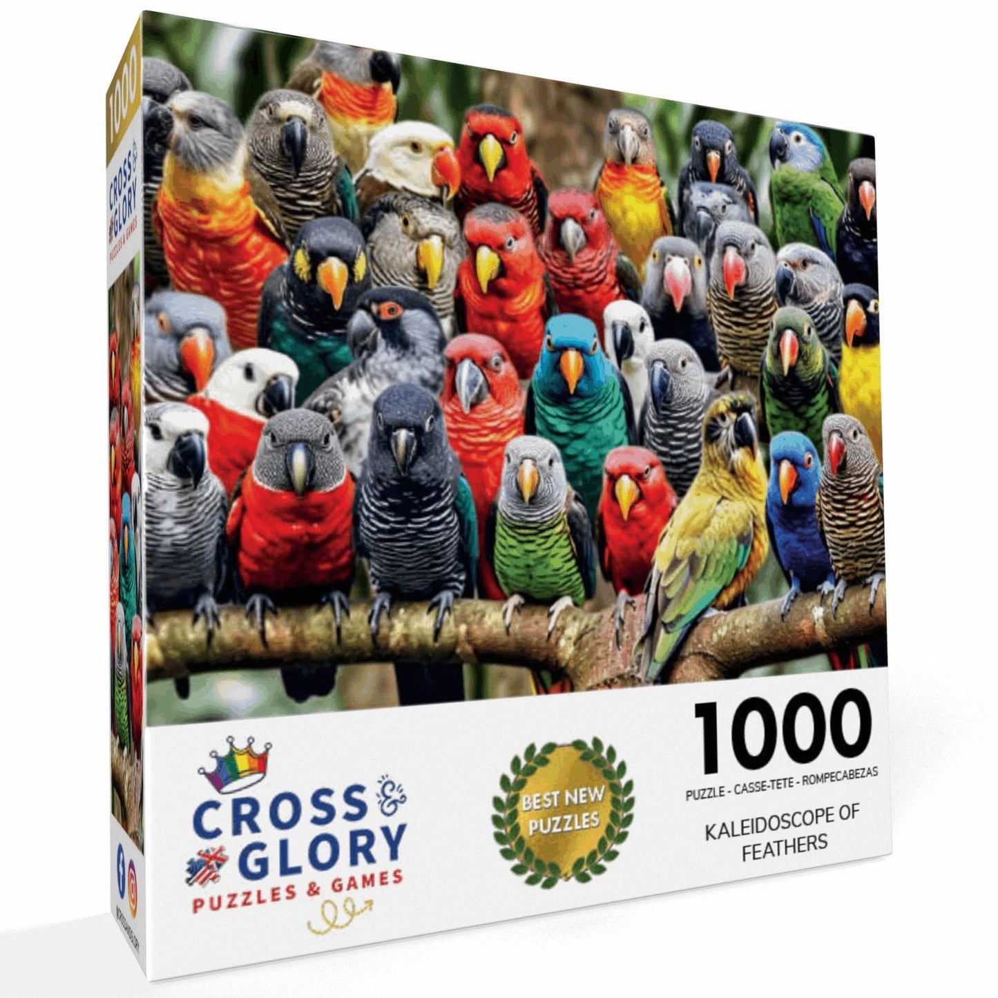 Kaleidoscope of Feathers - 1000 Piece Jigsaw Puzzle Jigsaw Puzzles Cross & Glory