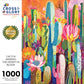 Cross & Glory - Cactus Inferno: The Desert in Bloom - 1000 Piece Jigsaw Puzzle for Adults | Vibrant Desert Cactus Puzzle | Best New Abstract Puzzle Challenge