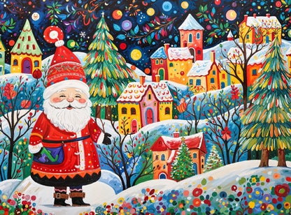 Cross & Glory - Santa's Yuletide Village - 1000 Piece Jigsaw Puzzle for Adults | Christmas Theme | Santa-Themed Holiday Challenge | Perfect for Family Festivities and Puzzle Lovers