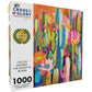Cross & Glory - Cactus Inferno: The Desert in Bloom - 1000 Piece Jigsaw Puzzle for Adults | Vibrant Desert Cactus Puzzle | Best New Abstract Puzzle Challenge