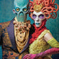Cross & Glory - Meet The Aliens: Sylas and Eirlys - 1000 Piece Jigsaw Puzzle | Vibrant Art Nouveau Design | Interstellar Romance Themed