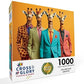 Cross & Glory - The Fab Four Giraffes - 1000 Piece Jigsaw Puzzle for Adults | Unique Artwork Jigsaw Puzzles | Fun | Challenging Brain Teaser