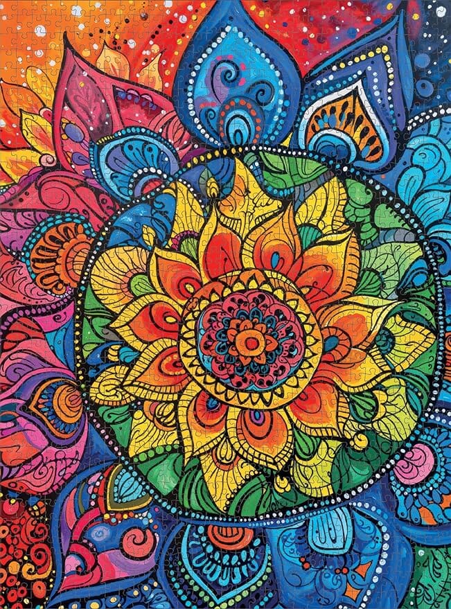 Rainbow Mandala Mirage - 1000 Piece Jigsaw Puzzle Jigsaw Puzzles Cross & Glory
